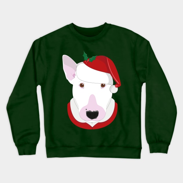 Bull Terrier Christmas Dog Crewneck Sweatshirt by JunkyDotCom